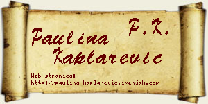 Paulina Kaplarević vizit kartica
